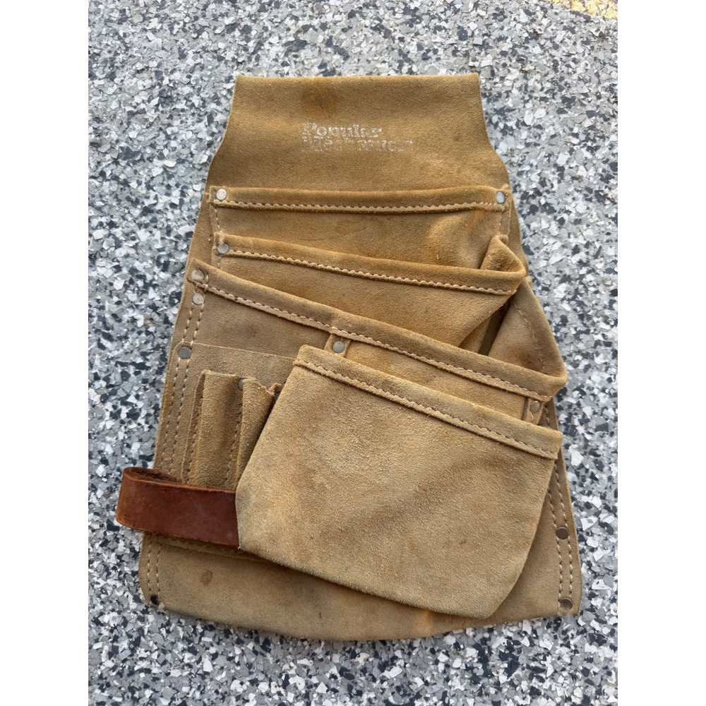 Vintage N Porter Phoenix Arizona Leather Carpenter Tool Belt Pouch Western 1960s